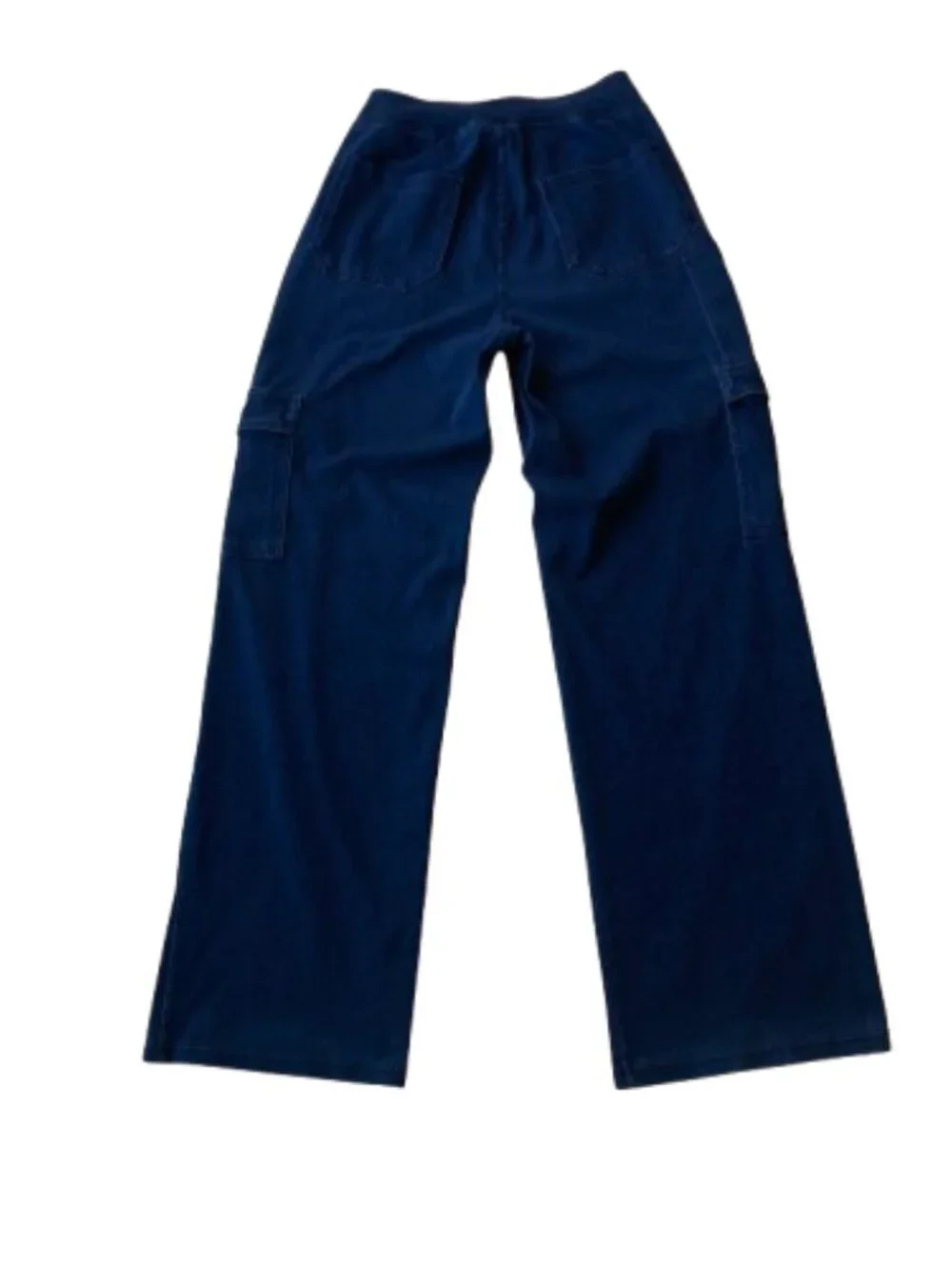 Halara Flex Denim High Rise Cargo Jeans Straight Leg Womens Small S Dark Wash